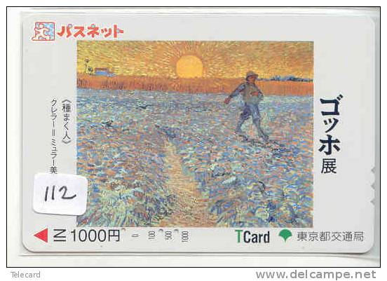 Phonecard VINCENT VAN GOGH  (112) Telecarte Japon Art Peinture Painting Kunst Schilderij - Peinture
