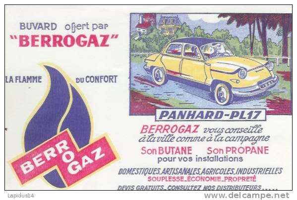 BUVARD PANHARD - PL 17 BERROGAZ LA FLAMME DU CONFORT - Automóviles