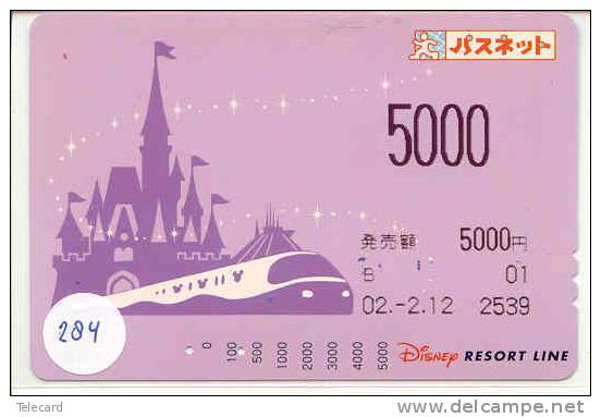 Carte Prépayée Japon FILM MOVIE CINEMA KINO (284) DISNEY TRAIN  PREPAIDCARD Japan - Disney