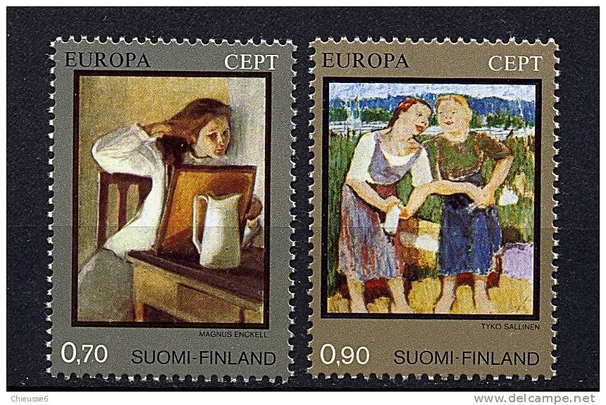 Finlande** N° 728/729 - Europa - Année 1975 . Tableaux - Unused Stamps