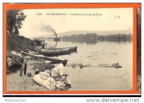 DEP 78 LES MUREAUX LA SEINE EN AVAL DU PONT AVEC LES LAVENDIERES - Les Mureaux