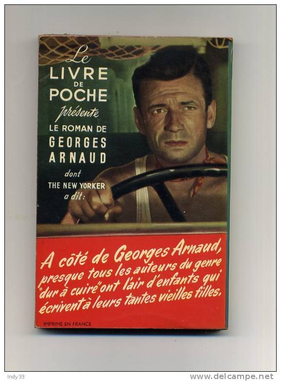 - LE SALAIRE DE LA PEUR   PAR G. ARNAUD . LE LIVRE DE POCHE N°73   1965 - Roman Noir