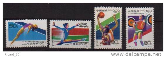 Timbres De Chine: Série Complète Neuve Sport Jo 1992, N°3121-24 - Ungebraucht