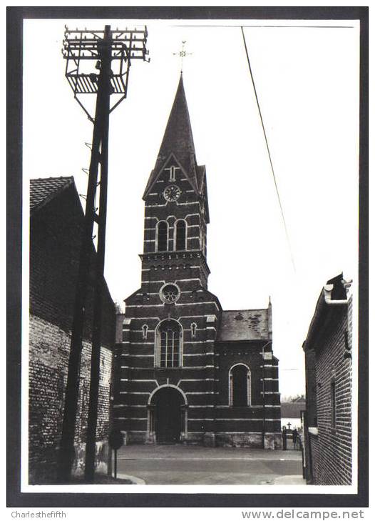 ZELDZAME PERSFOTO " KORBEEK DIJLE - St-Bartholomeuskerk " 17.5 X 12.5cm !! - Autres & Non Classés