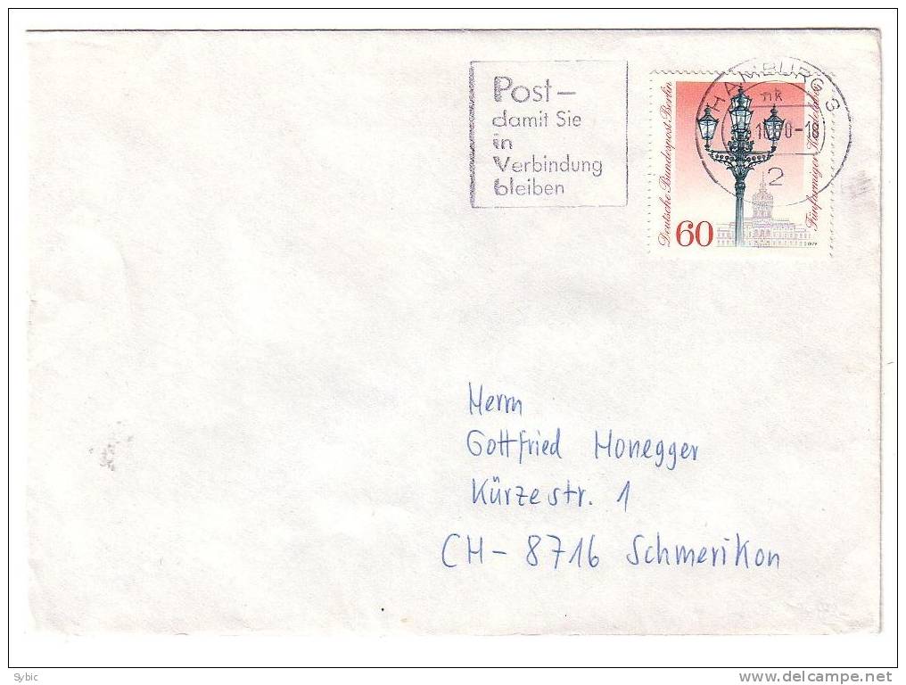 ALLEMAGNE - BERLIN Lettre Pour La Suisse / DEUTSCHLAND Brief Nach Schweiz - Yvert 565 - Michel 605 - Storia Postale