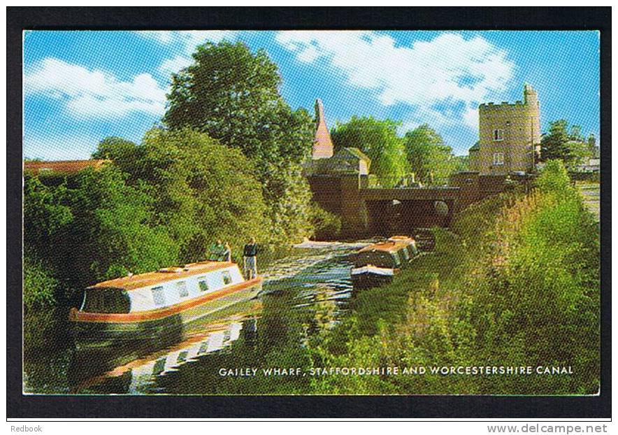J. Salmon Postcard Narrowboat Canal Boat Gailey Wharf Stafford Staffordshire & Worcester Canal - Ref A10 - Autres & Non Classés