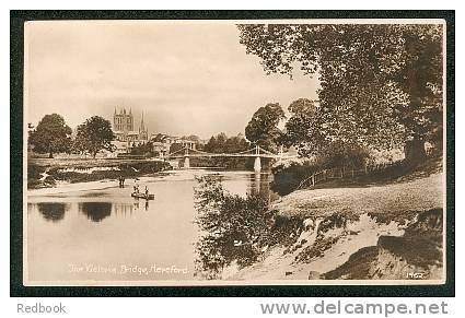 Early Real Photo Postcard The Victoria Bridge Hereford - Ref A14 - Herefordshire