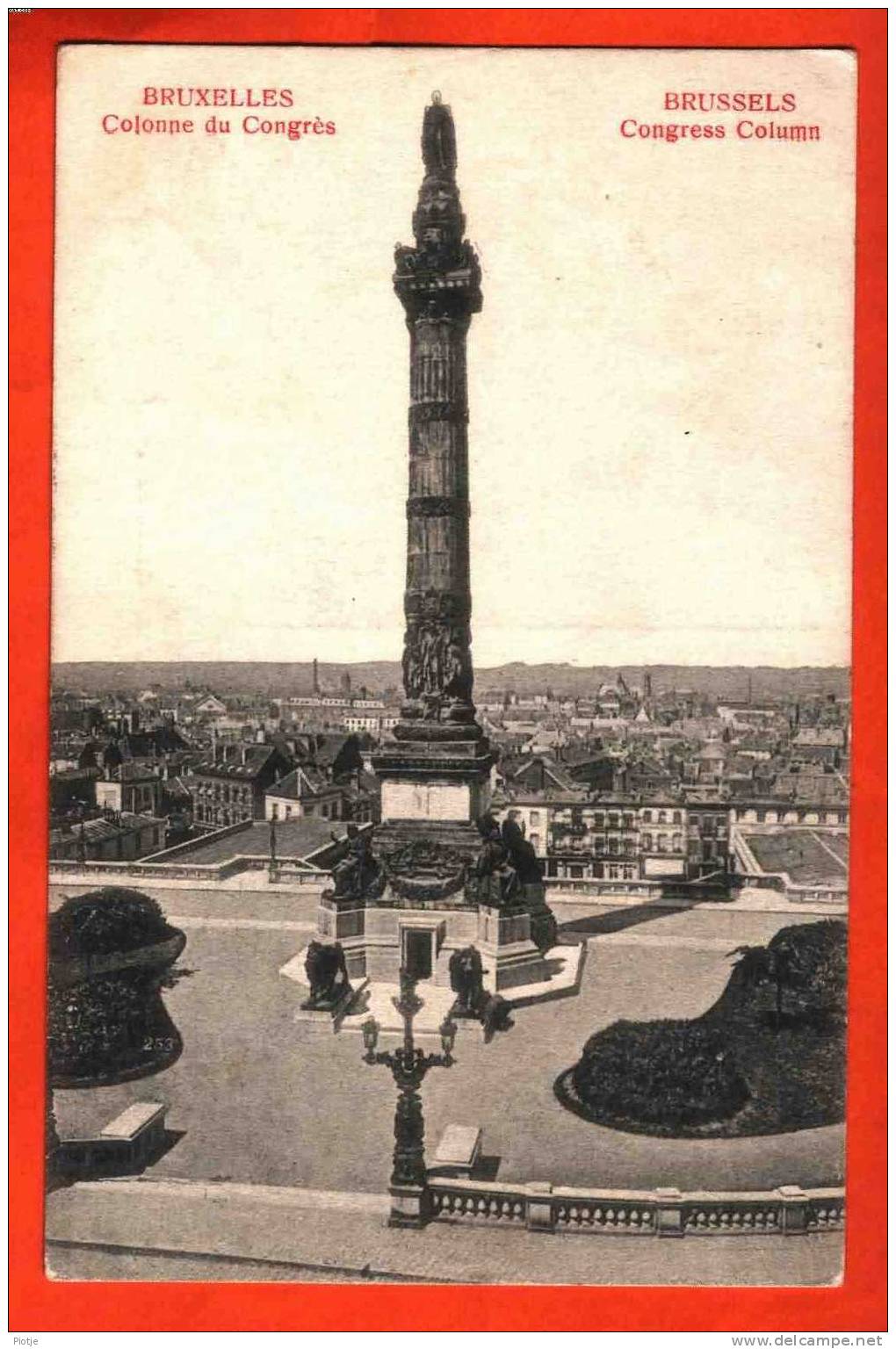 * Bruxelles - Brussel - Brussels *  Colonne Du Congrès, Congrescolom, Vieux Carte, Panorama, Vue Général,congress Column - Panoramische Zichten, Meerdere Zichten