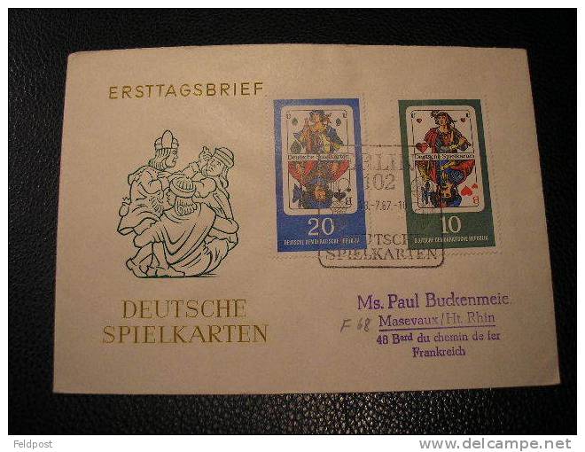 Lettre De DDR - Jeux De Cartes 1967 - 2 Lettres - Ohne Zuordnung