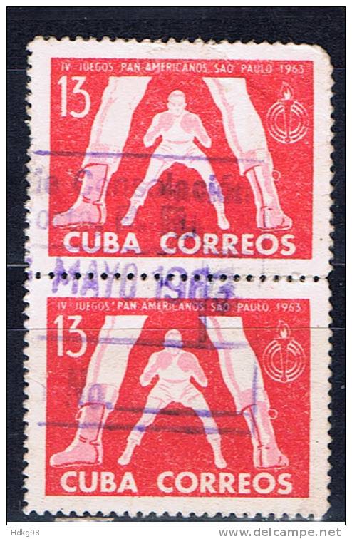 C+ Kuba 1963 Mi 842 (Paar) - Usati