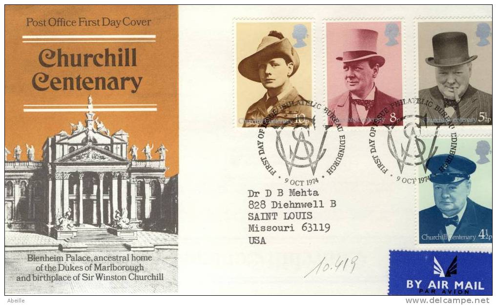 10.419  FDC   G.B.  CHURCHILL - Sir Winston Churchill