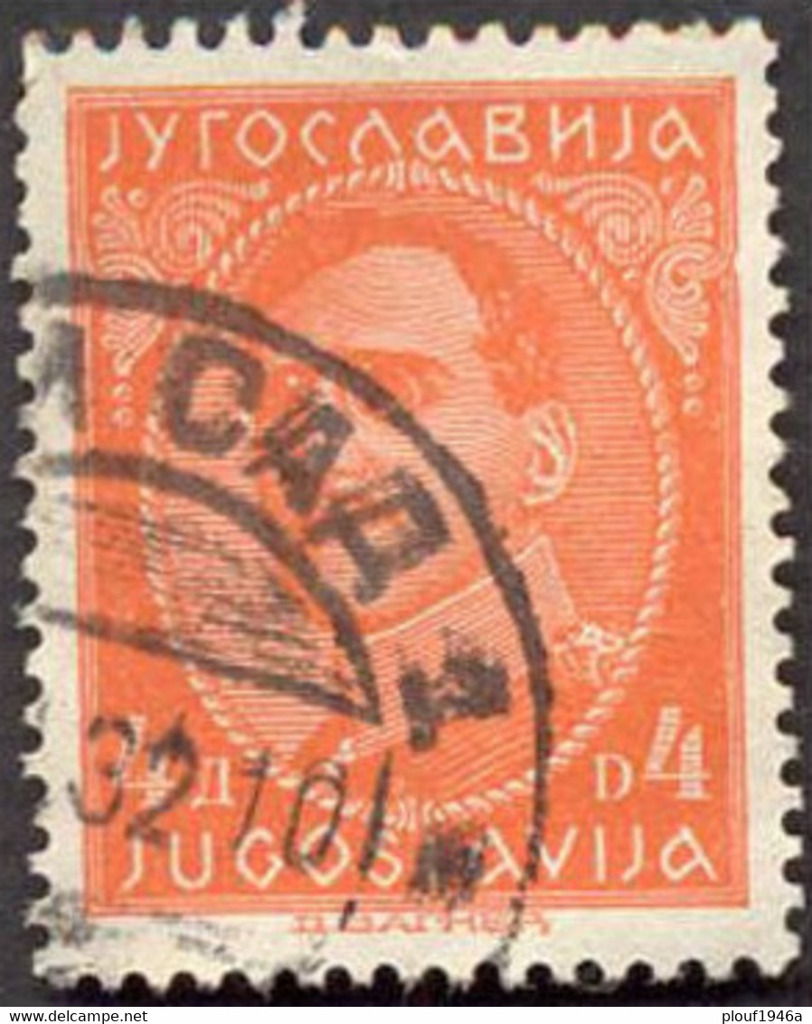 Pays : 507,1 (Yougoslavie : Royaume De)   Yvert Et Tellier N° :   216 (B) (o) - Used Stamps