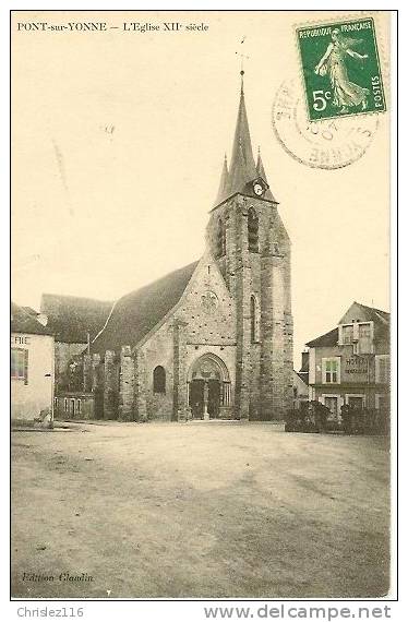 89 PONT SUR YONNE Eglise  1910 - Pont Sur Yonne