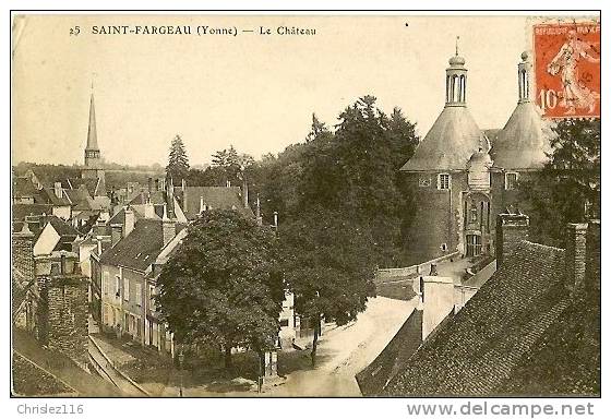 89 ST FARGEAU Le Château  Joli Plan  1908 - Saint Fargeau