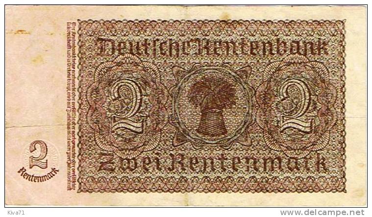 2 RentenMark " Allemagne"  30 Janvier 1937   Bc 6 - 2 Rentenmark