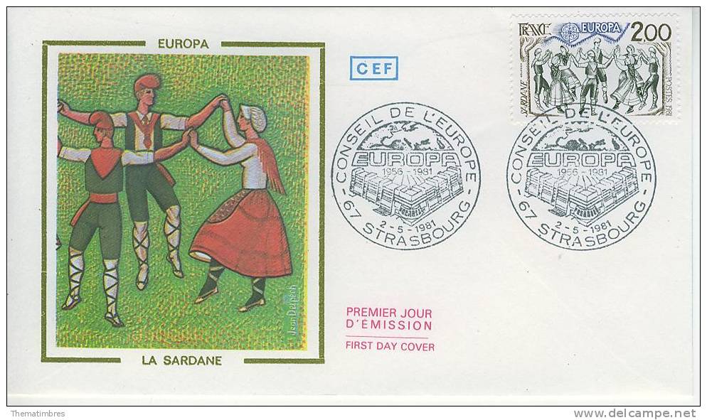 BJ0671 Europa Danse Folklore La Sardane 2139 France 1981 FDC Premier Jour - 1981