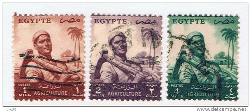 ET+ Ägypten 1954 Mi 474-75 477-78 - Gebraucht