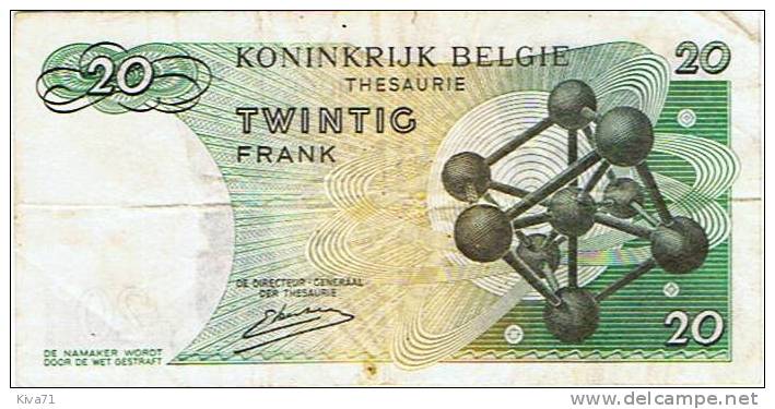 20 Francs  "BELGIQUE"  15 Juin 1964    Bc 7 - 20 Francos