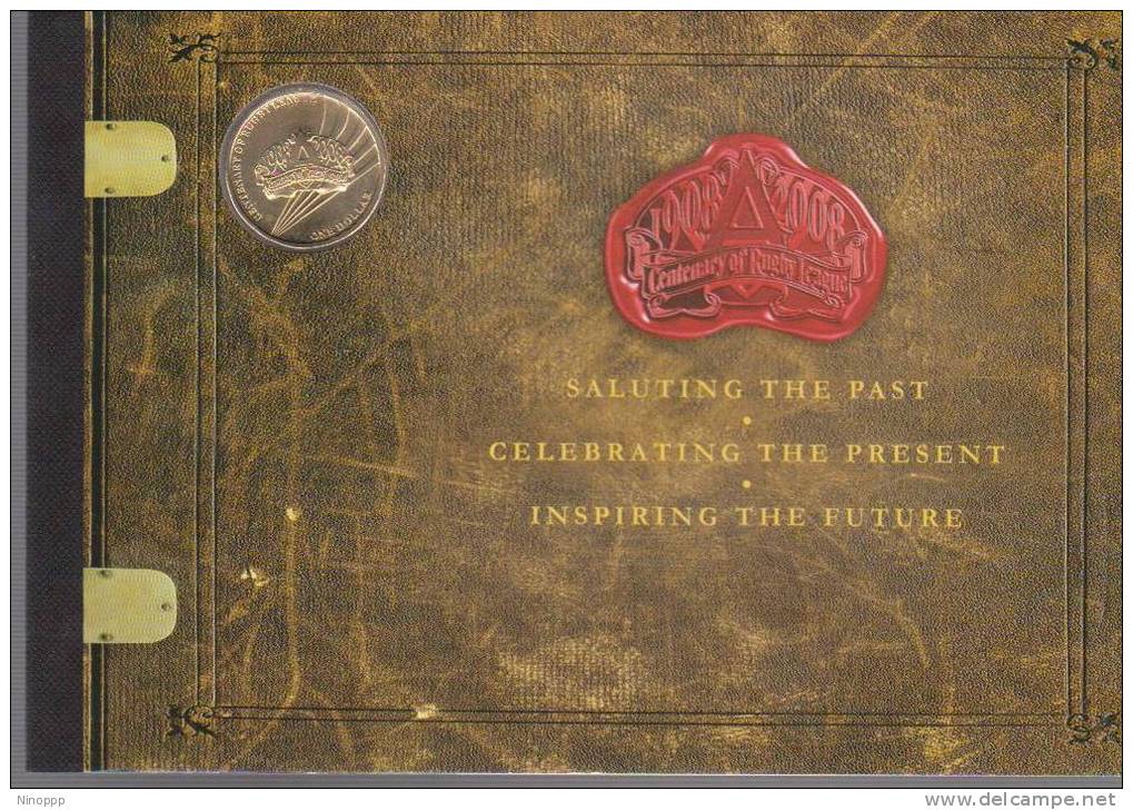 Australia-2008 Centenary Rugby League Prestige Coin Booklet - Postzegelboekjes