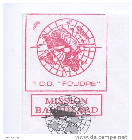 T.C.D.  "FOUDRE", Mission BALBUZARD : Empreinte Commémorative à TOULON NAVAL, Enveloppe Illustrée. - Schiffe