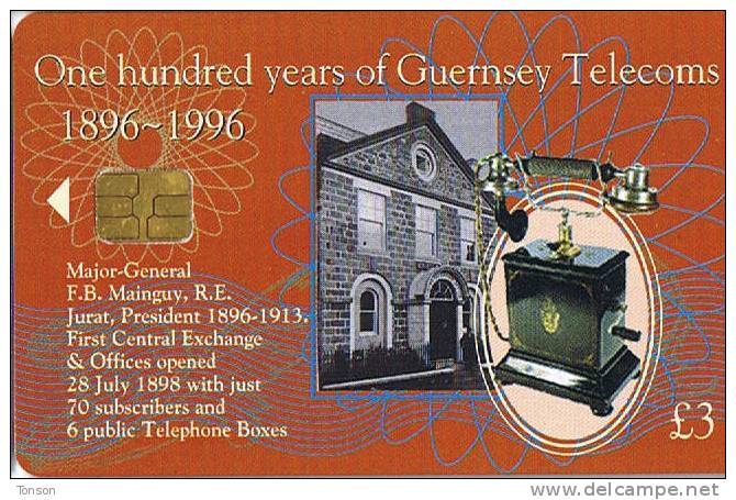 Guernsey, GUE 13, £3, Series: First Centenary Set, Major General F. B. Mainguy . - [ 7] Jersey Und Guernsey
