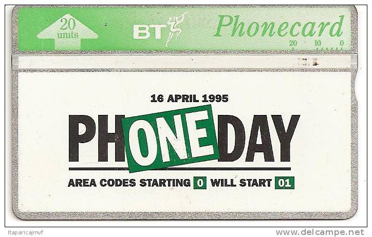 Telecarte Angletterre:    Phoneday - BT Emissions Commémoratives