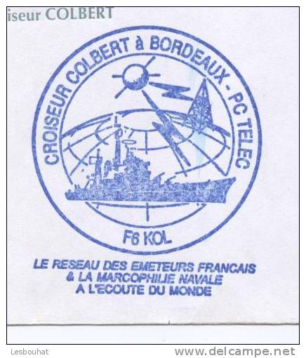 Marcophilie Navale : Croiseur COLBERT à Bordeaux - Schiffe