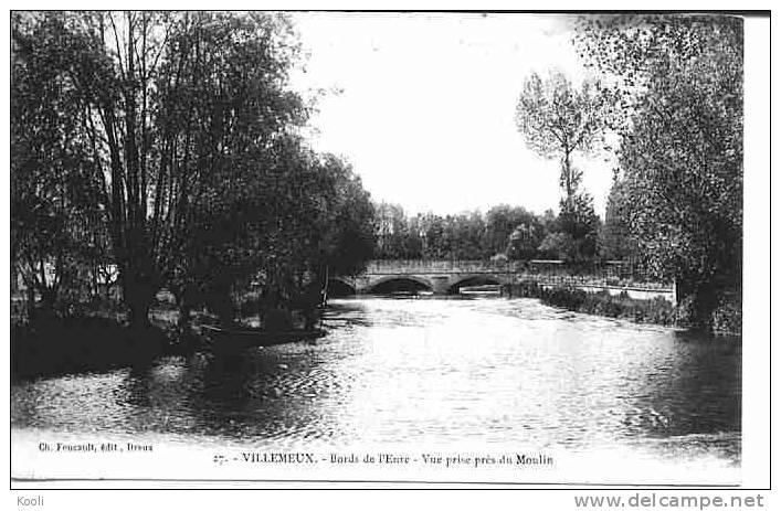 28Z81-VIL-2  - VILLEMEUX - Bords De L´Eure, Vue Prise Près Du Moulin - Villemeux-sur-Eure