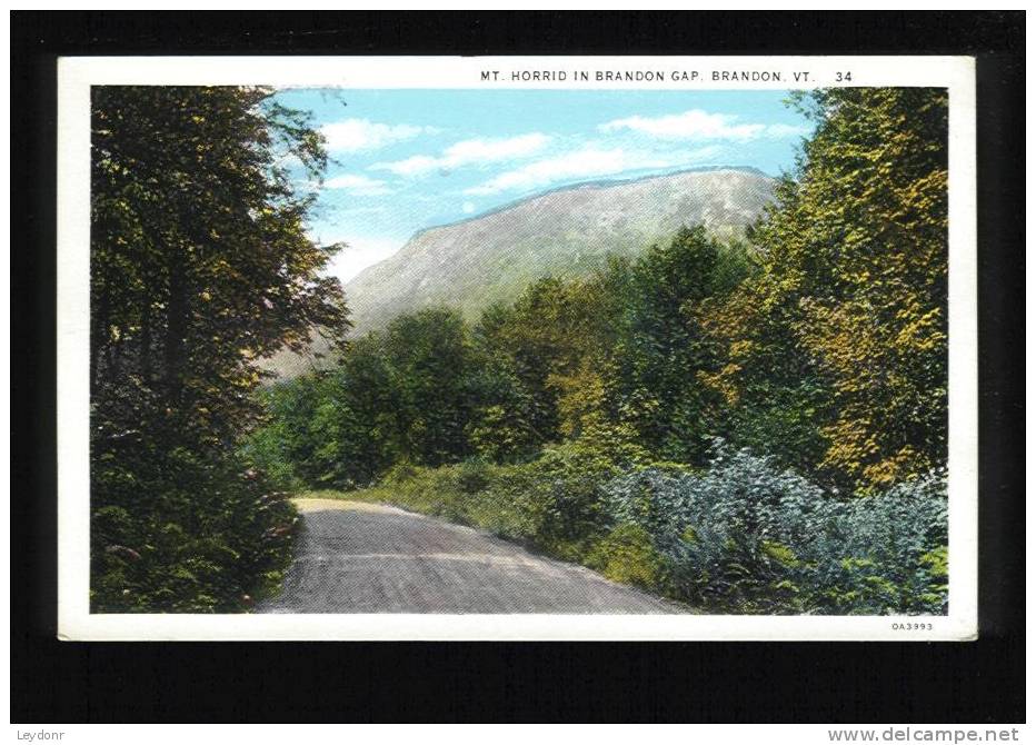 Mt. Horrid In Brandon Gap, Brandon, Vermont - Autres & Non Classés
