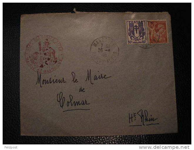 Lettre De Manosque Avril 1945 - Covers & Documents