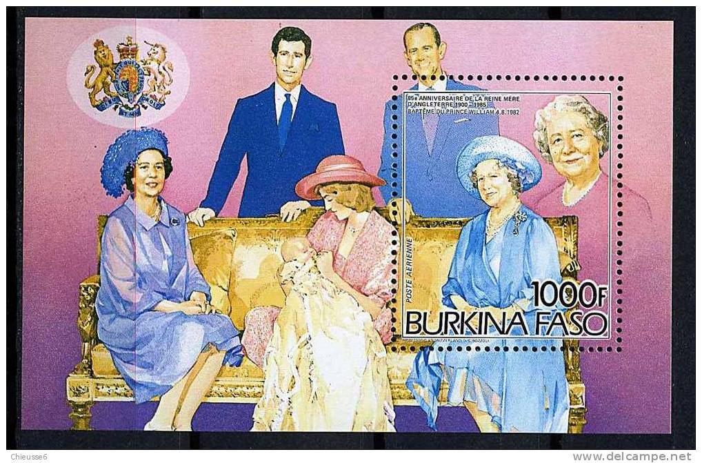 Burkina-Faso ** Bloc N° 27 - 85e Ann. De La Reine Mère Elizabeth - Burkina Faso (1984-...)