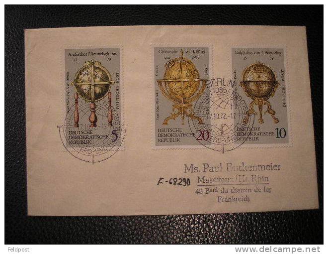 Lettres De DDR - Globes Terrestres - 2 Lettres - Astronomy