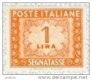 ITALIE Taxe 65** YT. ~ 1 L. Armoiries (1947-54) - Portomarken