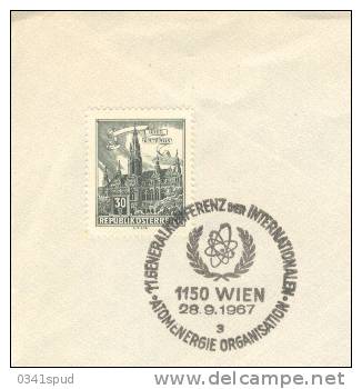 1967 Autriche Wien  Atome Atomo Atom  Energie Nucléaire  Energia Nucleare Nuclear Energy Sur Lettre Entiere - Atomo