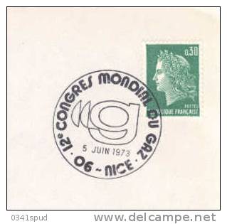 1973 France 06 Nice  Gaz  Gas  Sur Lettre Entiere - Gas