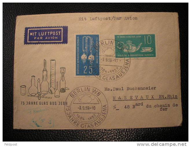 Lettre  DDR  - 75 Ans - Verre De Jena - Sonstige & Ohne Zuordnung