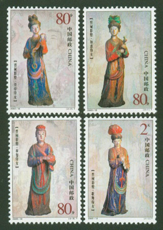 2003 CHINA 2003-15 Painted Statues Of The Jinci Temple 4V STAMP - Ungebraucht