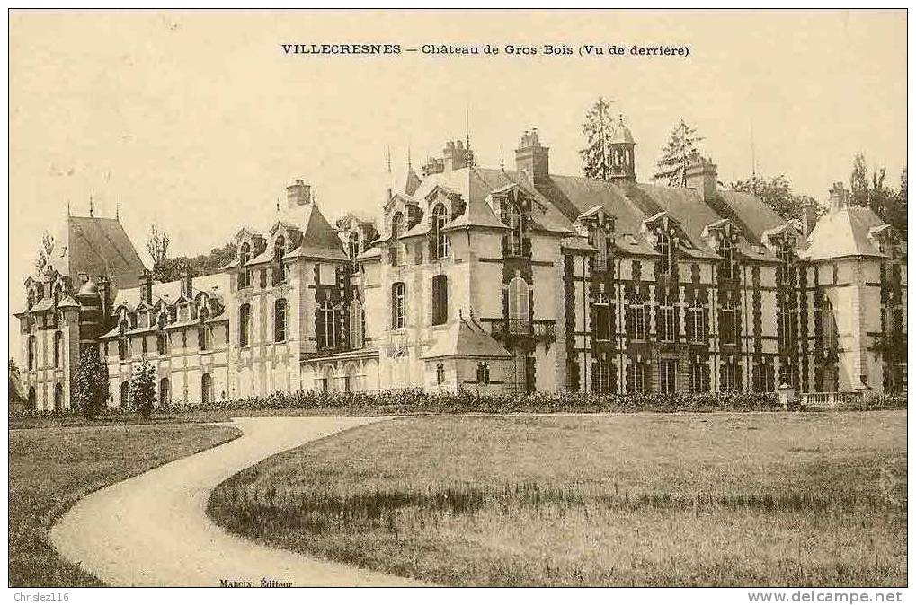 94 VILLECRESNES Château Du Gros Bois Vu De Derrière  1905 - Villecresnes