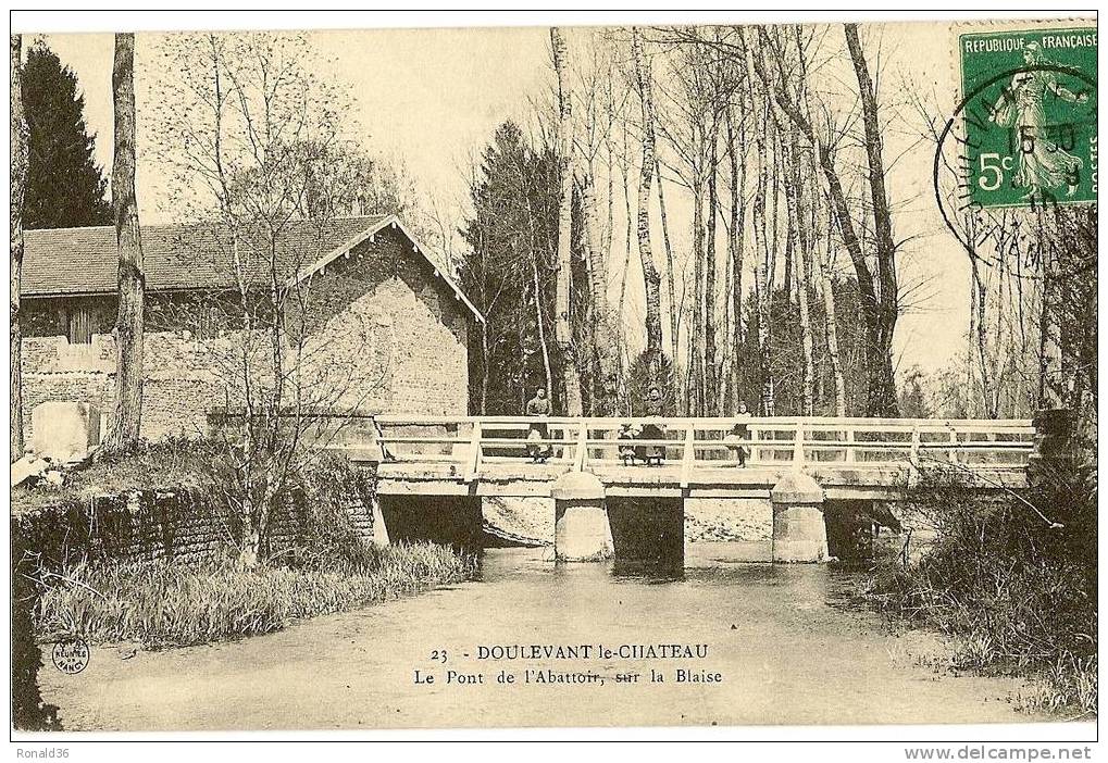 CP 52 DOULEVANT Le CHATEAU Le Pont De L´abattoir Sur La Blaise ( Femme Et Enfants ) - Doulevant-le-Château