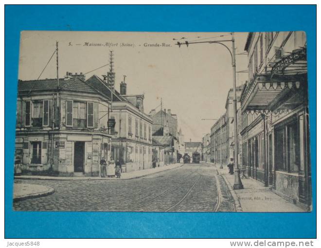 94) Maison Alfort - N° 5 - La Poste - Le Tram - Grande-rue  - Année 1906 - EDIT Gautrot - Maisons Alfort