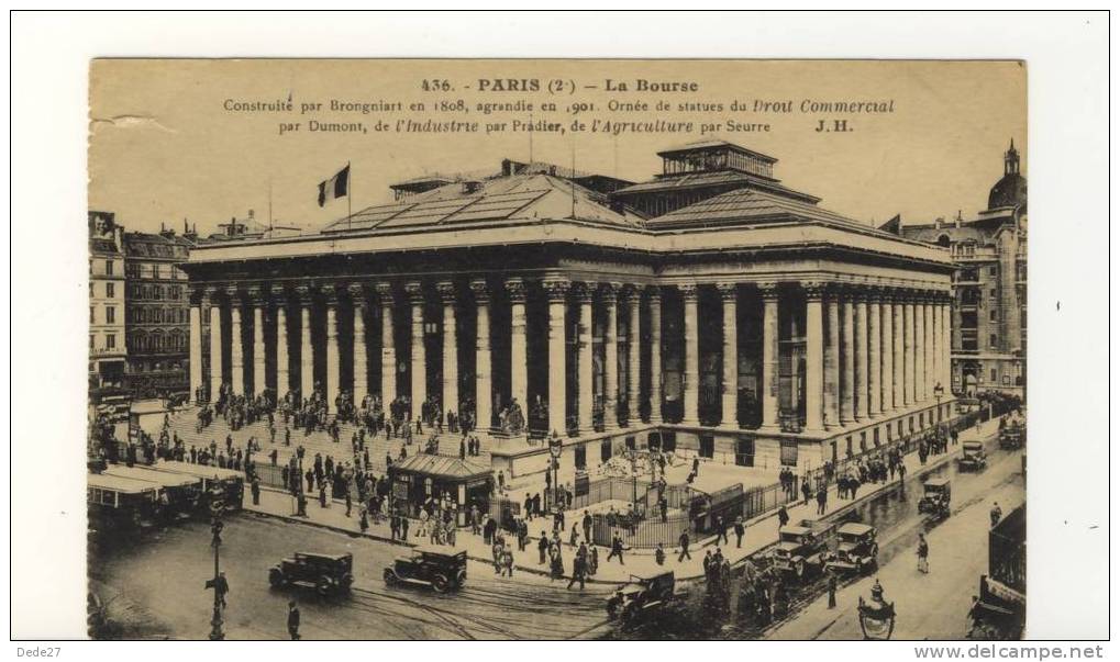 CPA Très Animée - PARIS - La Bourse - Paris (02)