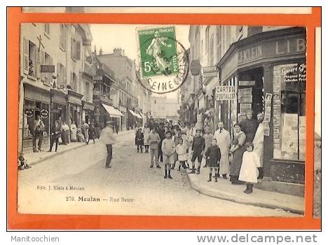 DEP 78 MEULAN RUES BASSE AVEC LA BOUTIQUE DU PRODUCTEUR DE CARTES POSTALES J KLEIN - Meulan