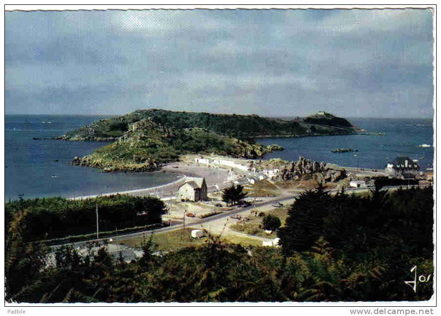 Carte Postale 22.  Trebeurden  Le Castel Et Ses Plages Trés  Beau Plan - Trébeurden