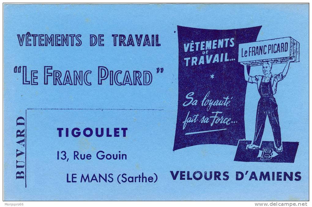 Buvard – Vêtement De Travail LE FRANC PICARD Chez TIGOULET - Textile & Vestimentaire