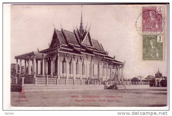 CAMBODGE , Indochine , PHNOM-PENH , Edit Dieulefils N° 1629 , Pagode Royale , Face Nord Est - Cambodge