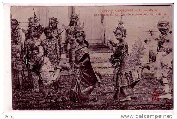 CAMBODGE , Indochine , PHNOM-PENH , Edit Dieulefils N° 1659 Ter , Danseuses Du Roi Dans Le Mouvement De La Danse - Cambodge