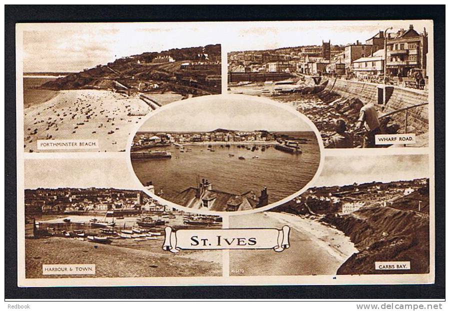 Postcard Wharf Road Harbour & Town St Ives Cornwall - Ref A21 - St.Ives