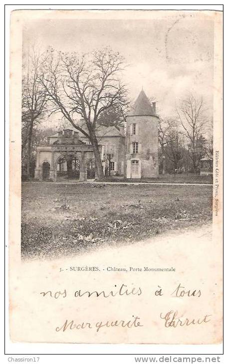 17 - SURGERES  -  Château, Porte Monumentale - Surgères