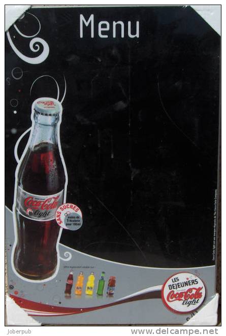 ARDOISE OU TABLEAU POUR MENU OU COMMANDE PUBLICITE COCA COLA - Other & Unclassified