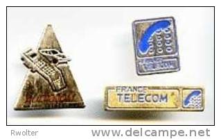@+ Lot De 3 Pin´s Telecom (dont Audiocom) - Telecom De Francia